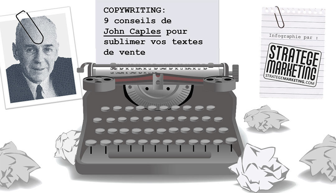 Infographie : les 9 conseils de John Caples, maître copywriter, pour sublimer vos textes de vente (copywriting)